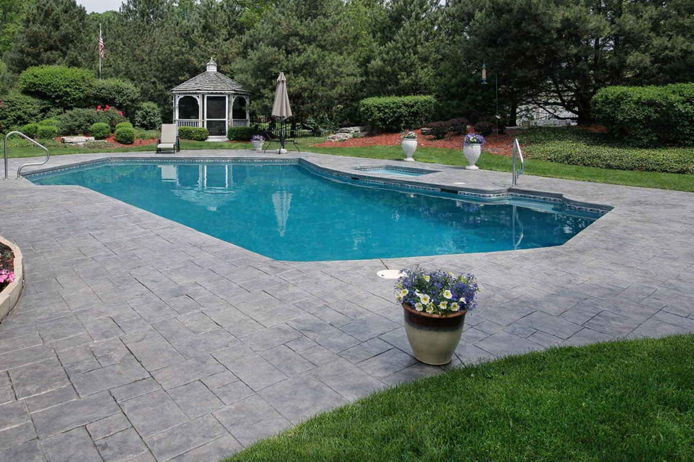 Concrete pool decks